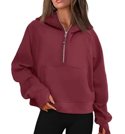 Cropped tech hoodie