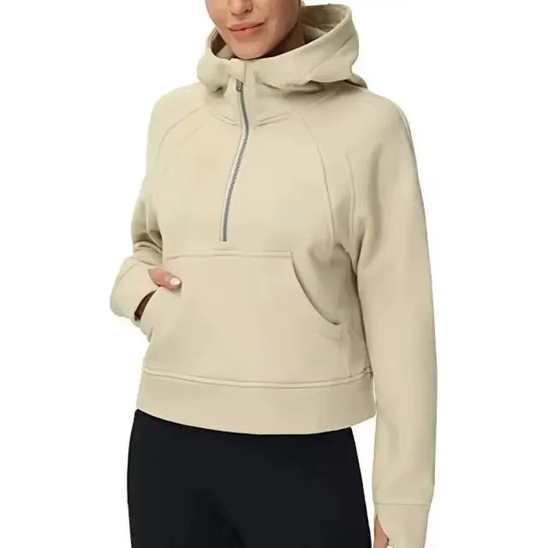 Cropped tech hoodie
